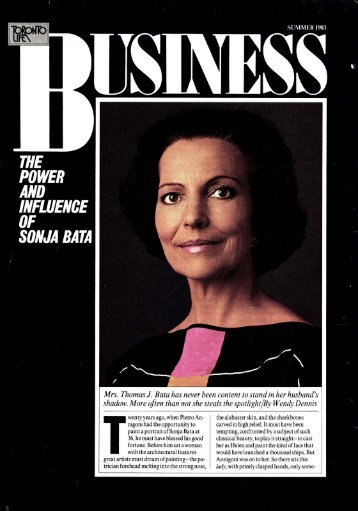the power and influence of sonja bata - Wendy Dennis