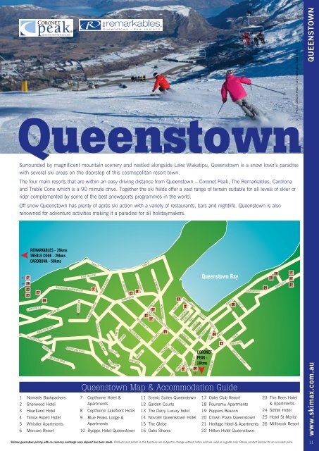 Queenstown Map & Accommodation Guide - Ski Max Direct