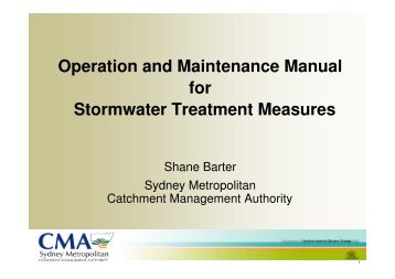 Operation and Maintenance Manual for Stormwater ... - WSUD