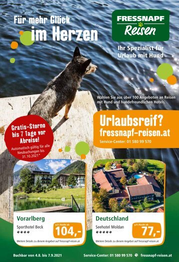 Fressnapf Reisen Flugblatt August