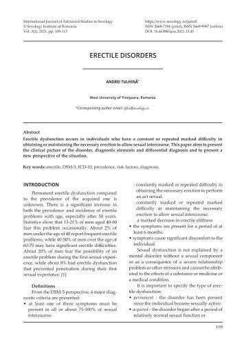 Erectile disorders