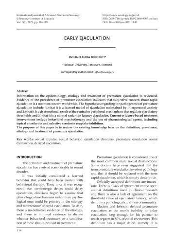  Early ejaculation