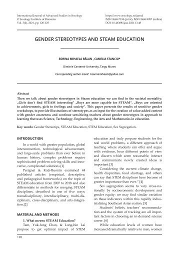 Gender Stereotypes and STEAM Education