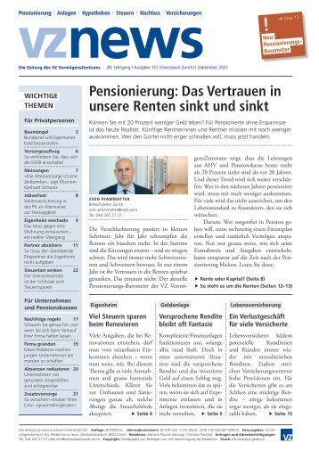 vznews, Schweiz deutsch, September 2021, Ausgabe 127