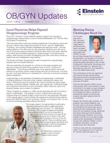 OB/GYN Newsletter Summer 2021