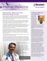 Einstein Internal Medicine Newsletter Summer 2021