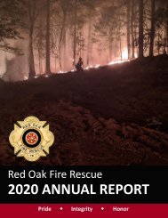 Red Oak Fire Rescue - 2020 Annual Report