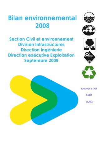 Bilan environnemental 2008 - Société de transport de Montréal