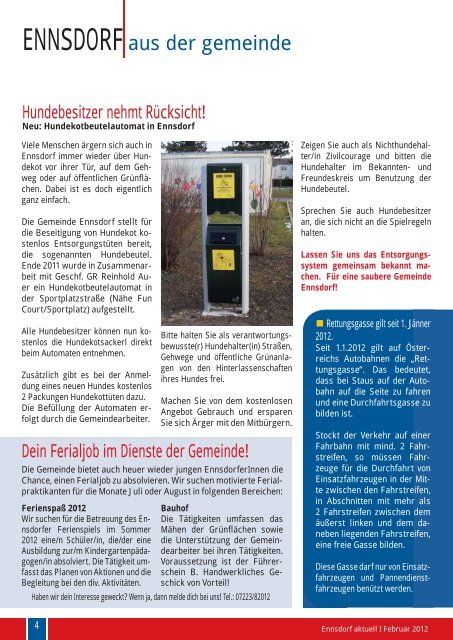 ZU VERMIETEN! - Gemeinde Ennsdorf