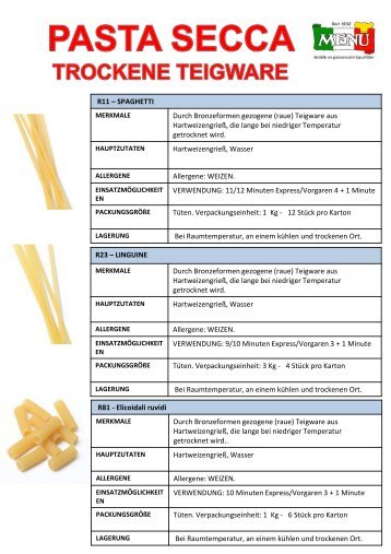 PASTA FRESCA DE 2021 luglio