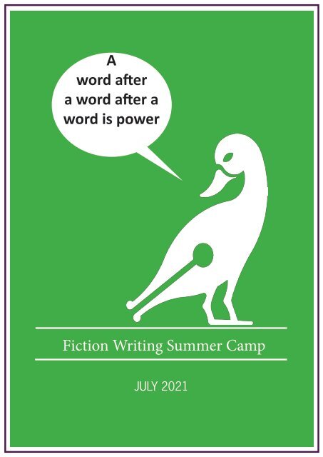 Fiction Writing Summer Camp 2021