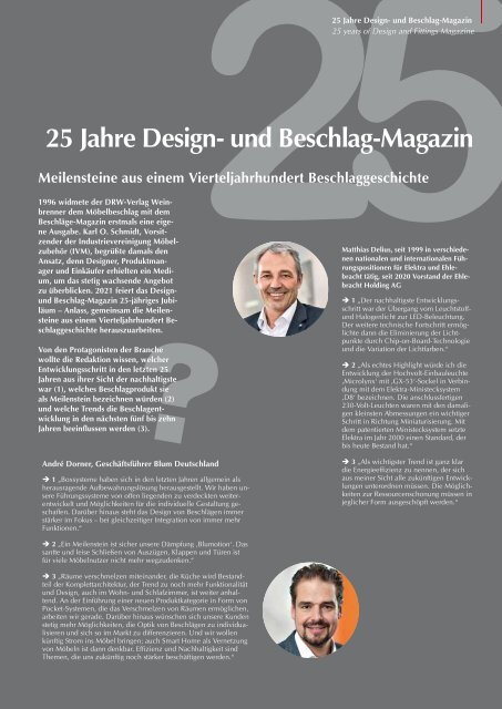DESIGN+BESCHLAG Magazin 2021