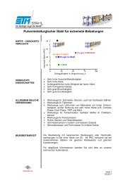 Pulvermetallurgischer Stahl für extremste Belastungen - STM Stahl