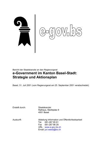 e-Government im Kanton Basel-Stadt: Strategie und Aktionsplan
