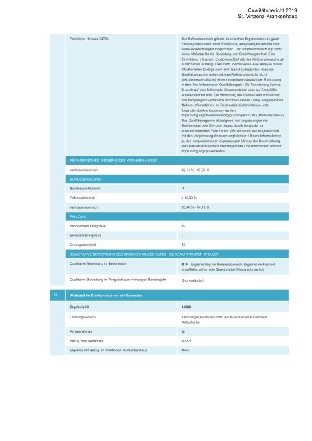 Qualitätsbericht 2019 - St. Vinzenz-Krankenhaus