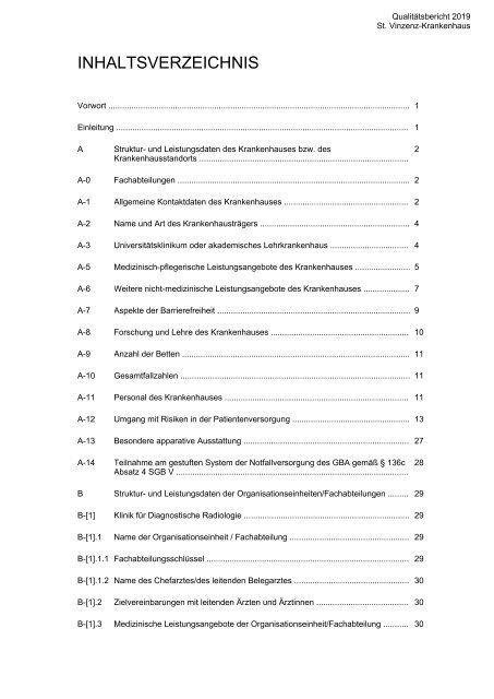 Qualitätsbericht 2019 - St. Vinzenz-Krankenhaus