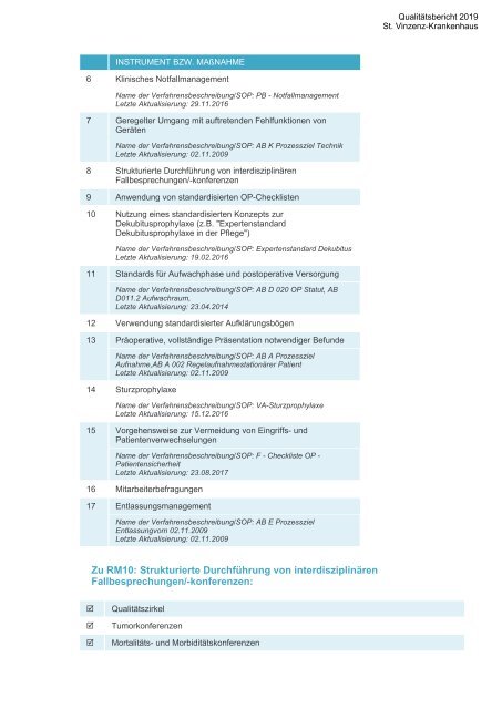 Qualitätsbericht 2019 - St. Vinzenz-Krankenhaus