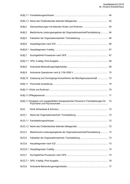 Qualitätsbericht 2019 - St. Vinzenz-Krankenhaus