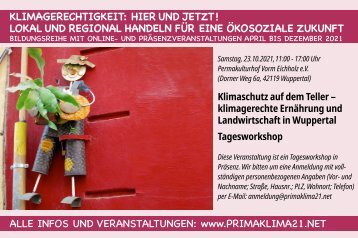 Tagesworkshop: Klimaschutz auf dem Teller – klimagerechte Ernährung und Landwirtschaft in Wuppertal (Tagesworkshop)