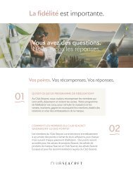 Club Seacret Be Well Frequently Questions (en français)