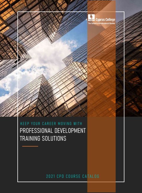 CPD Course Catalog Fall 2021 | The School of Professional Studies