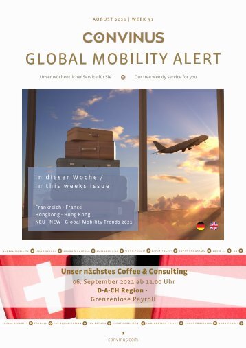 CONVINUS Global Mobility Alert - Week 31