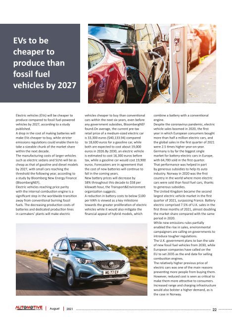 Automotive August 2021