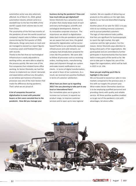 Automotive August 2021