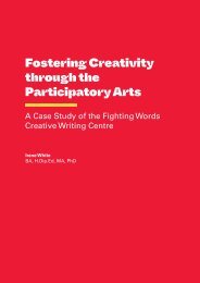 Fostering Creativity Through the Participatory Arts