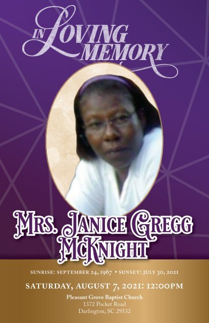 Mrs. Janice McKnight