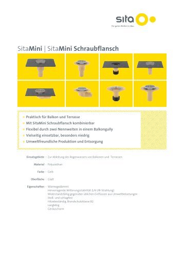 SitaMini | SitaMini Schraubflansch - Sita Bauelemente