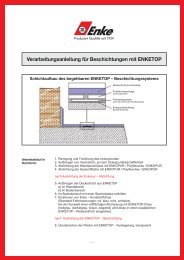 Verarbeitungsanleitung für Beschichtungen mit ... - Enke-Werk