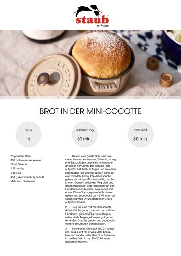 Rezept_Luftiges Brot in Mini-Cocotte