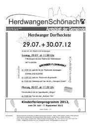 Kinderferienprogramm 2012, - Herdwangen-Schönach