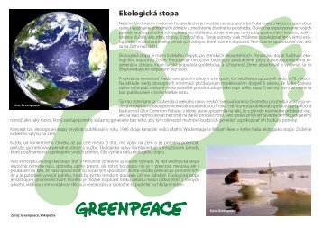 Ekologická stopa - Greenpeace