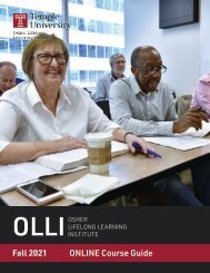 OLLI at Temple Fall 2021 Course Guide