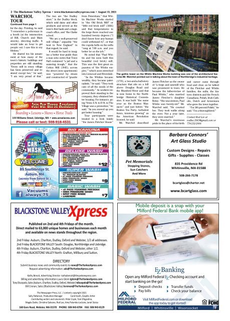 Blackstone Valley Xpress August 13, 2021