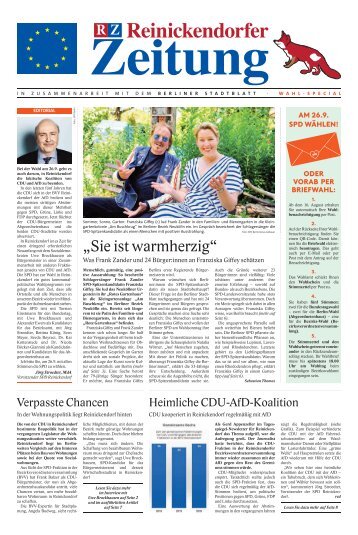 Reinickendorfer Zeitung | WAHL-SPECIAL