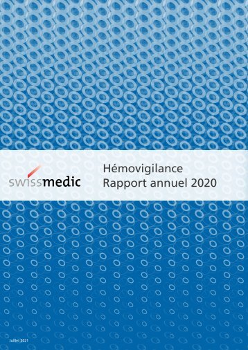 Swissmedic Hémovigilance Rapport annuel 2020