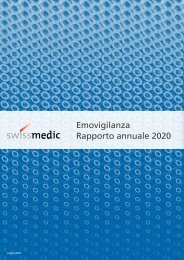 Swissmedic Emovigilanza Rapporto annuale 2020