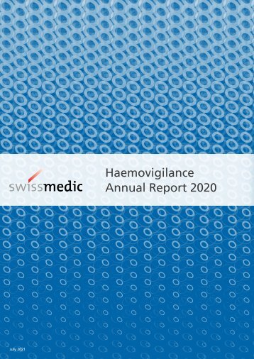 Swissmedic Haemovigilance Annual Report 2020