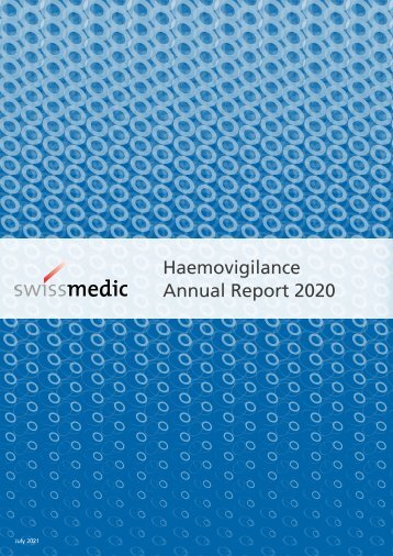 Swissmedic Haemovigilance Annual Report 2020