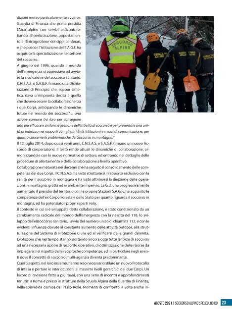 La rivista istituzionale del Soccorso Alpino e Speleologico - n. 78, agosto 2021