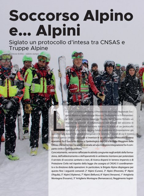 La rivista istituzionale del Soccorso Alpino e Speleologico - n. 78, agosto 2021