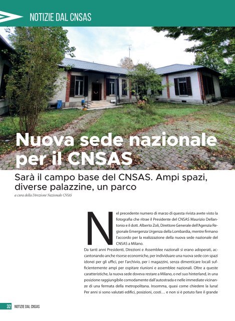 La rivista istituzionale del Soccorso Alpino e Speleologico - n. 78, agosto 2021