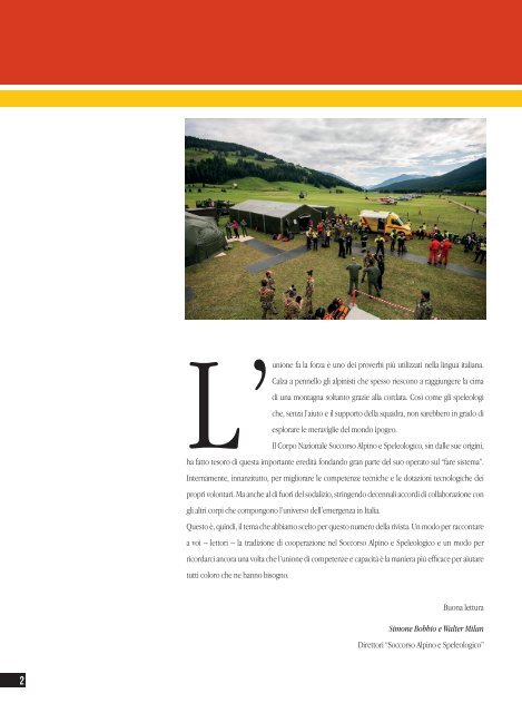 La rivista istituzionale del Soccorso Alpino e Speleologico - n. 78, agosto 2021