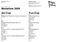Meldeliste 2009 4er-Cup Fun-Cup - Steeler Ruder-Verein eV 1904