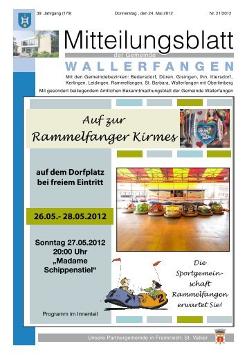Mitteilungsblatt - Gemeinde Wallerfangen