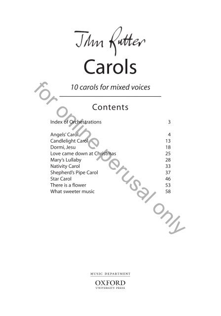 John Rutter Carols Mixed Voices