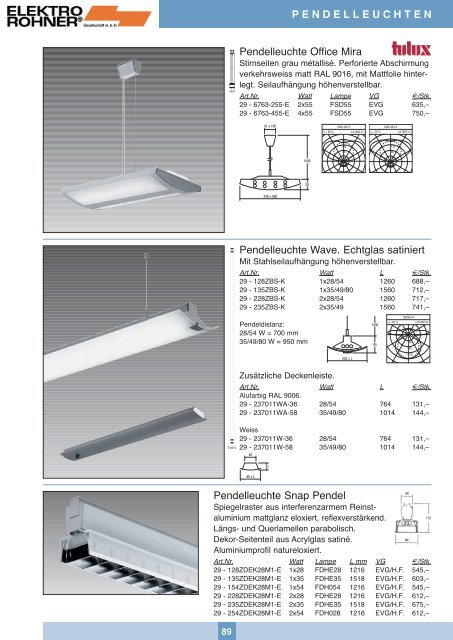Licht- und Beleuchtungstechnik - Elektro Rohner